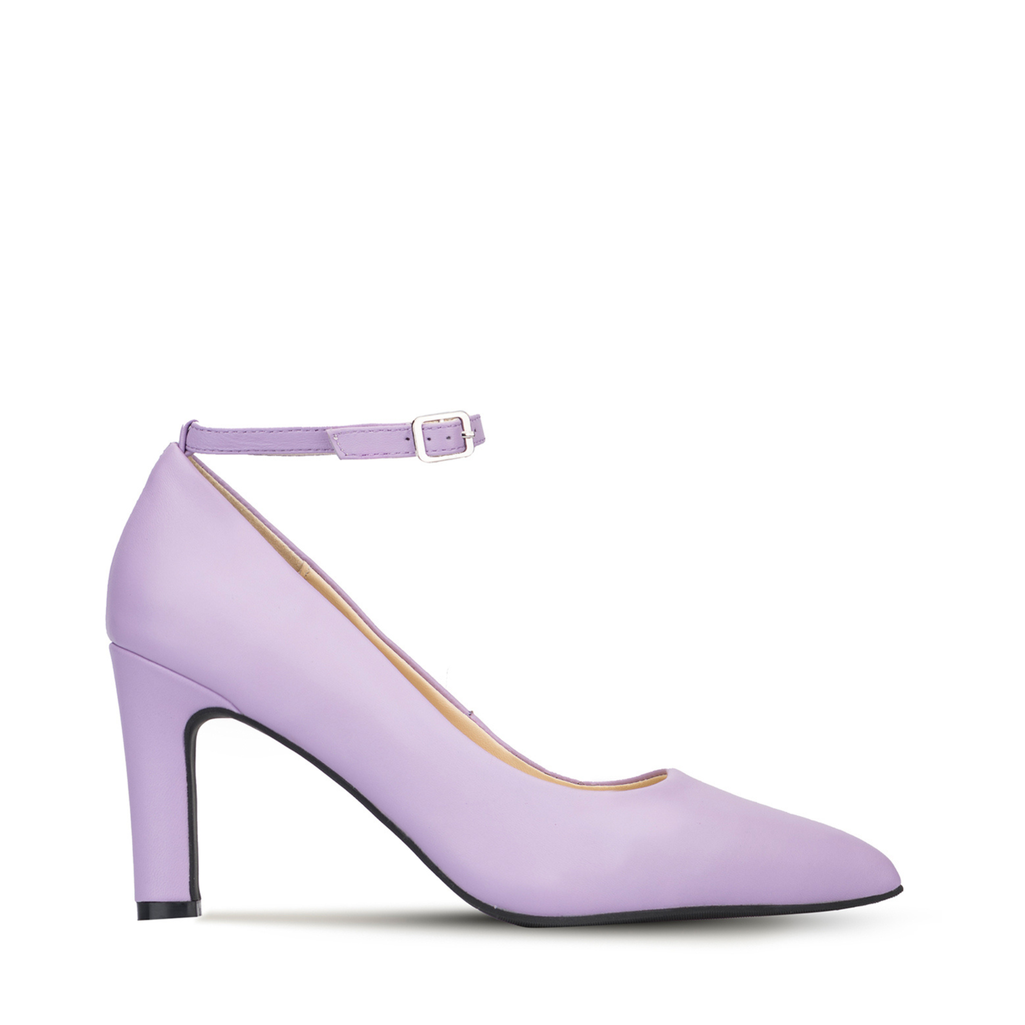Ella Leather Mid Heel Pumps