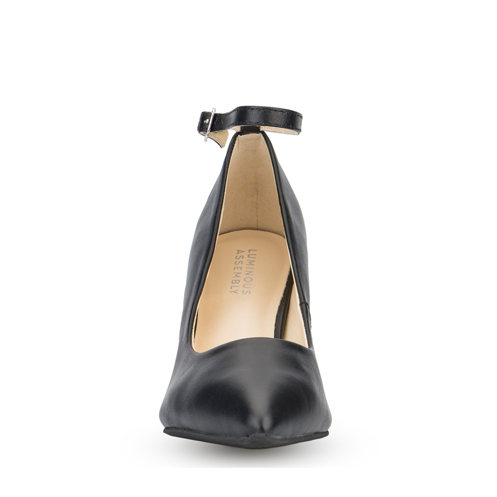 Ella Leather Mid Heel Pumps