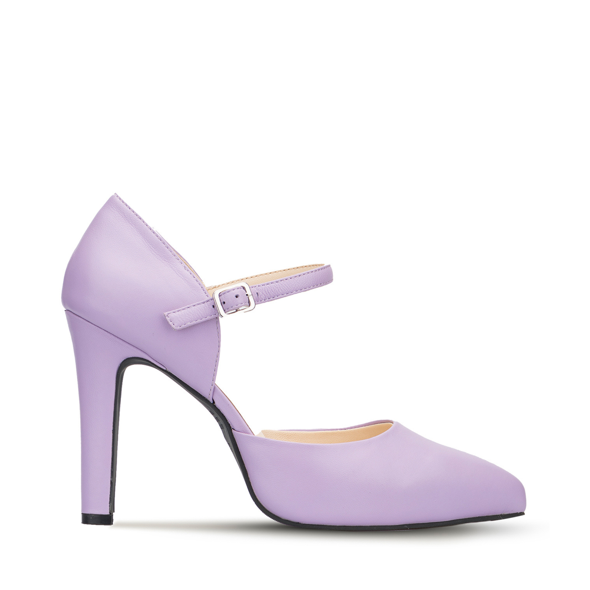 Suri Nude Leather High Heel Pointed Toe Pumps