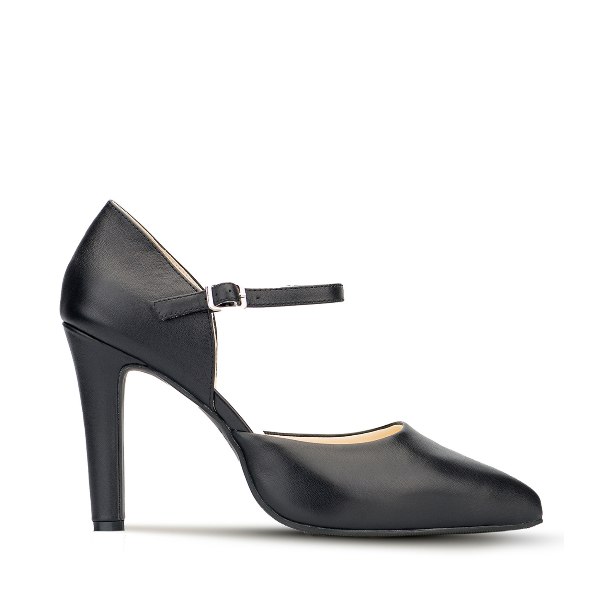 Suri Nude Leather High Heel Pointed Toe Pumps