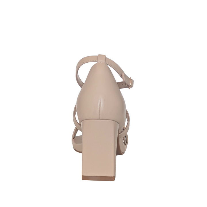 Lulu Leather Mid Heel Sandals - Luminous Assembly
