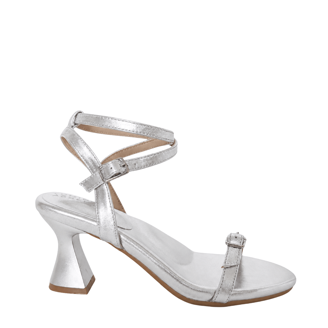 Lisa Leather Mid Heel Sandals - Luminous Assembly