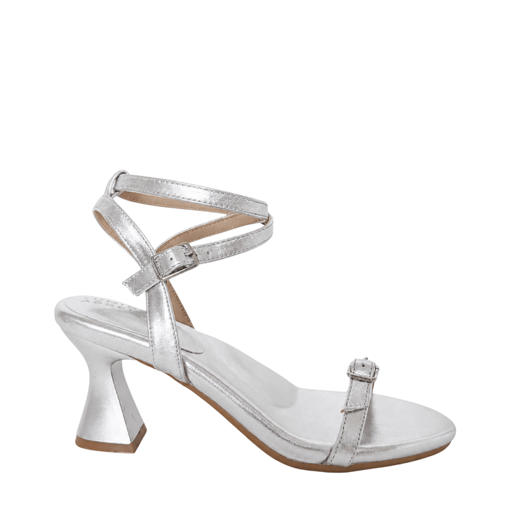 Lisa Leather Mid Heel Sandals - Luminous Assembly