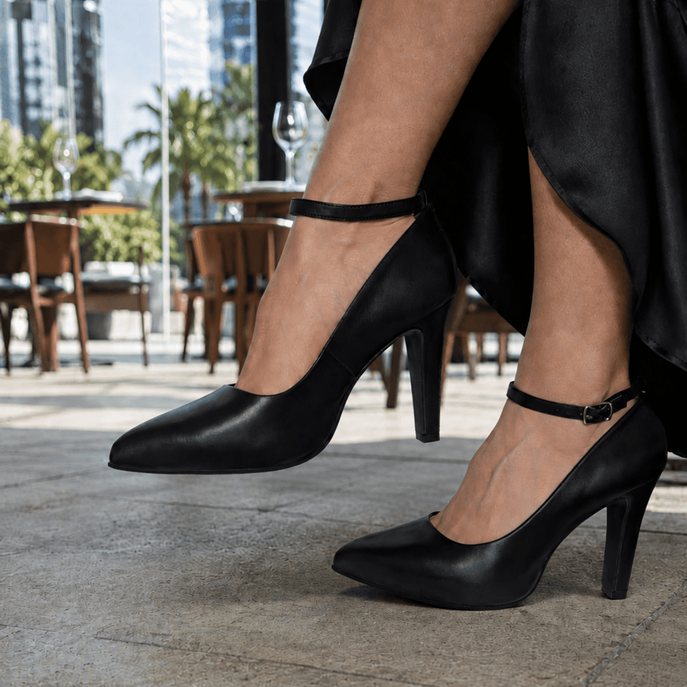 Maya Leather High Heel Pointed Toe Pumps - Luminous Assembly