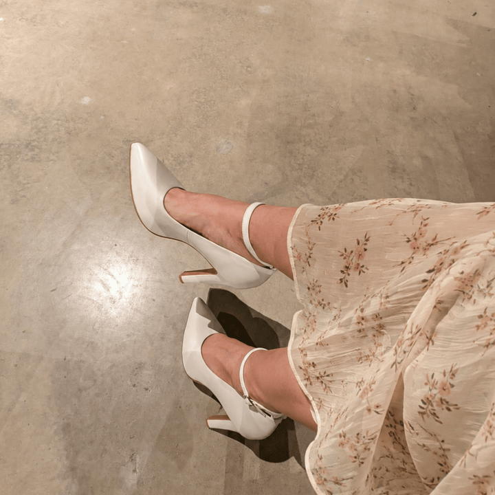 Maya Leather High Heel Pointed Toe Pumps - Luminous Assembly