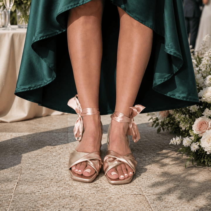 Thea Leather Low Heel Sandals - Luminous Assembly