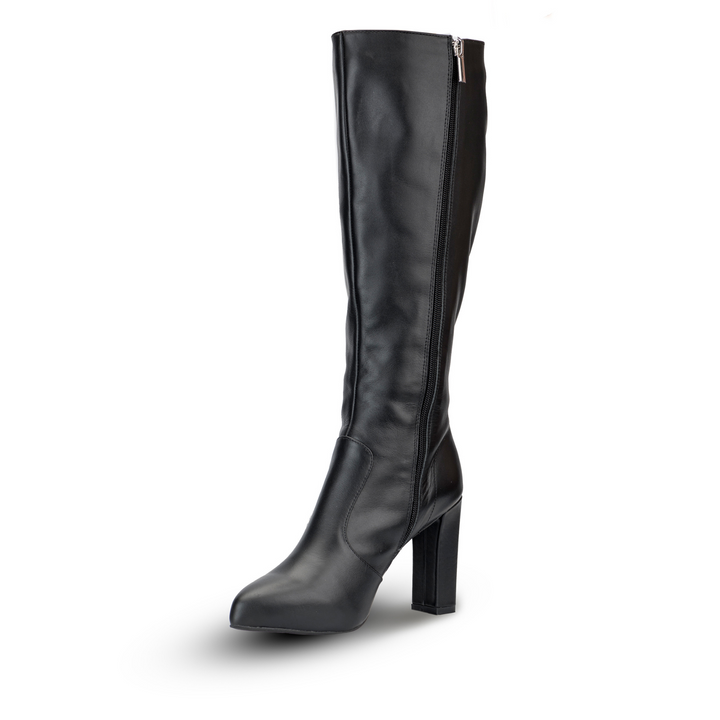 Cali Leather High Heel Long Boots