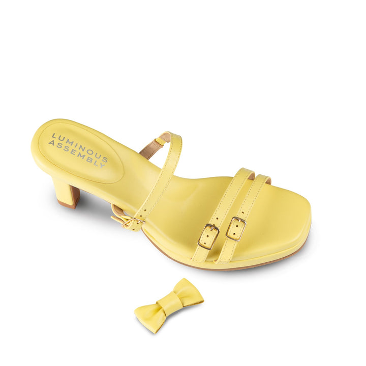 Dani Leather Mid Heel Strappy Sandals - Luminous Assembly