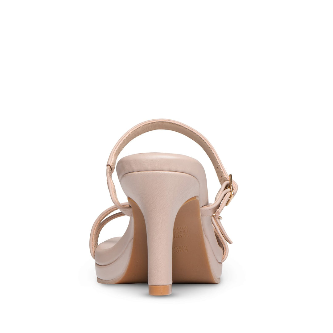Dani Leather Mid Heel Strappy Sandals - Luminous Assembly