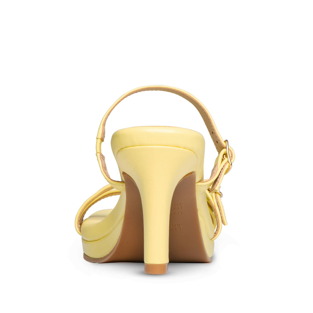 Dani Leather Mid Heel Strappy Sandals - Luminous Assembly