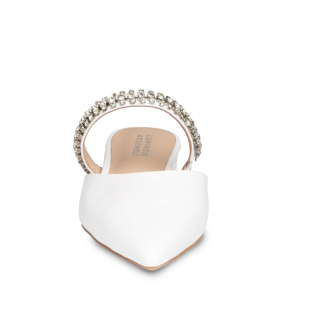 Elly Leather Slide In Low Heel Pumps - Luminous Assembly