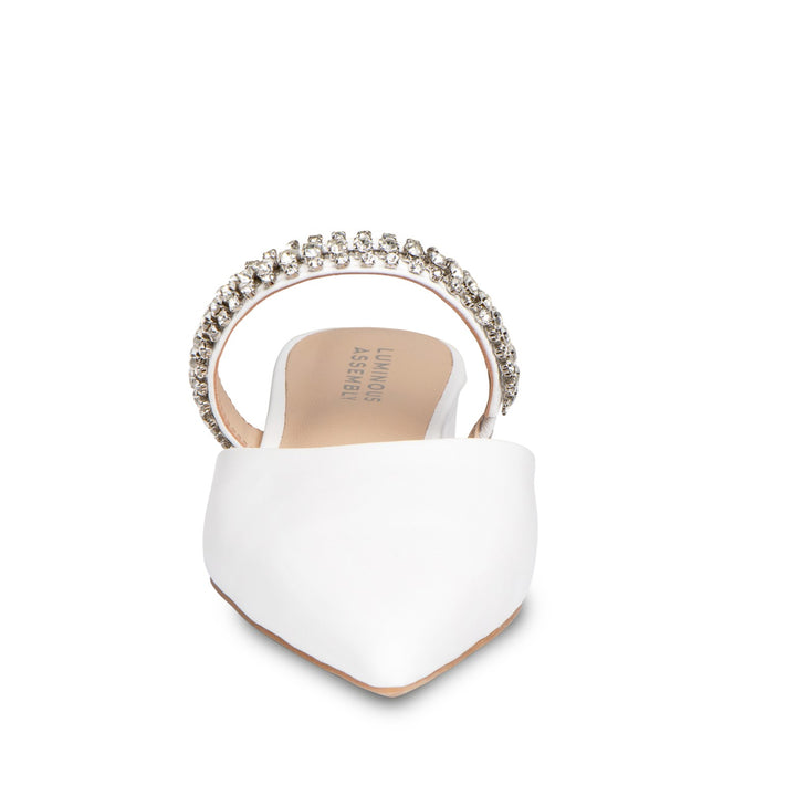 Elly Leather Slide In Low Heel Pumps - Luminous Assembly