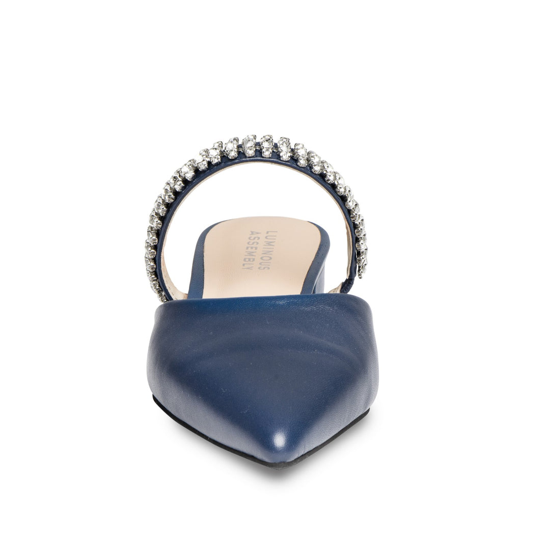 Elly Leather Slide In Low Heel Pumps - Luminous Assembly