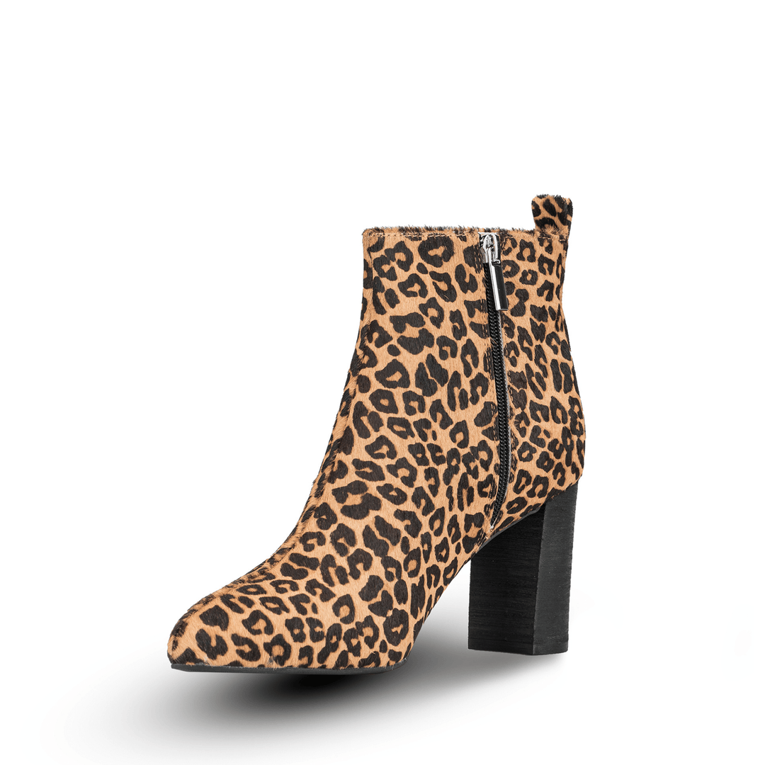 Kira Leather High Heel Ankle Boots - Luminous Assembly