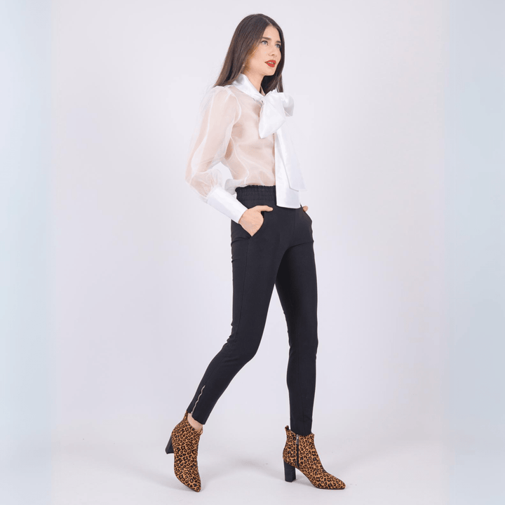 Kira Leather High Heel Ankle Boots - Luminous Assembly