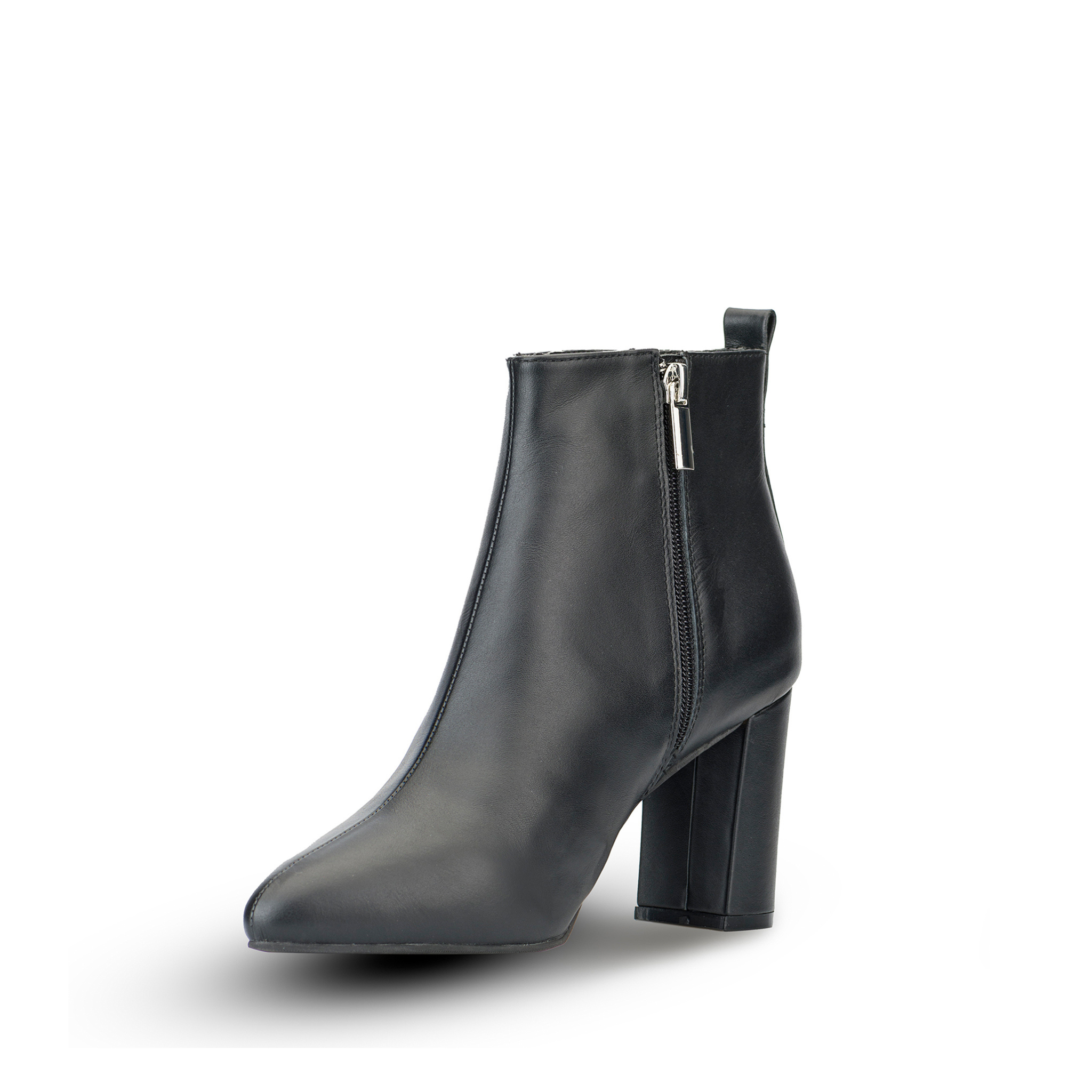 Kira Leather High Heel Ankle Boots