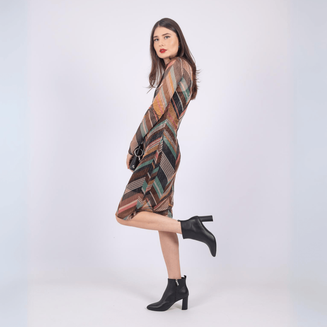Kira Leather High Heel Ankle Boots - Luminous Assembly