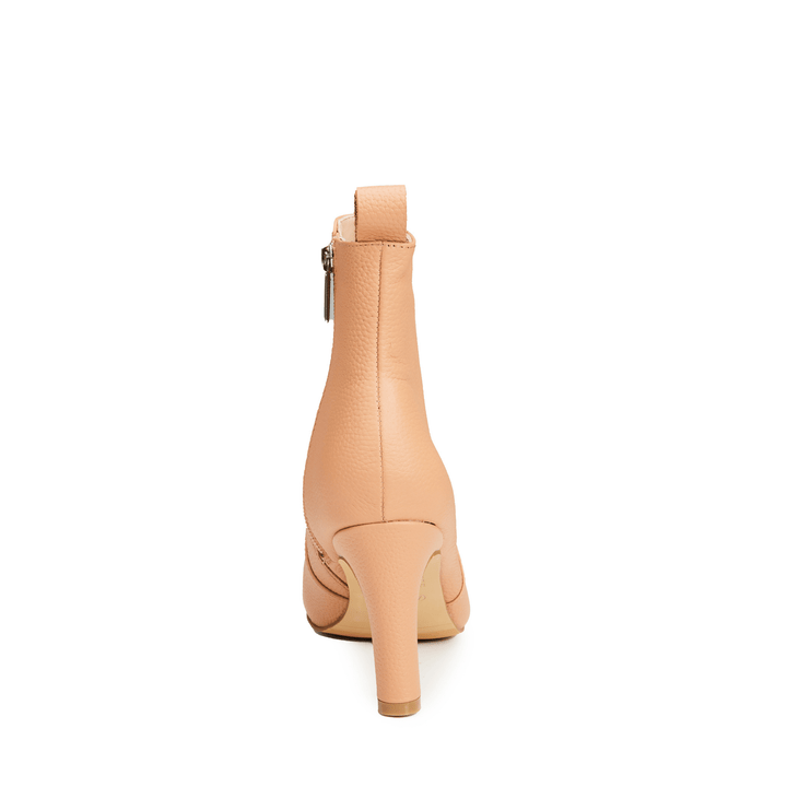 Luna Leather Mid Heel Ankle Boots - Luminous Assembly