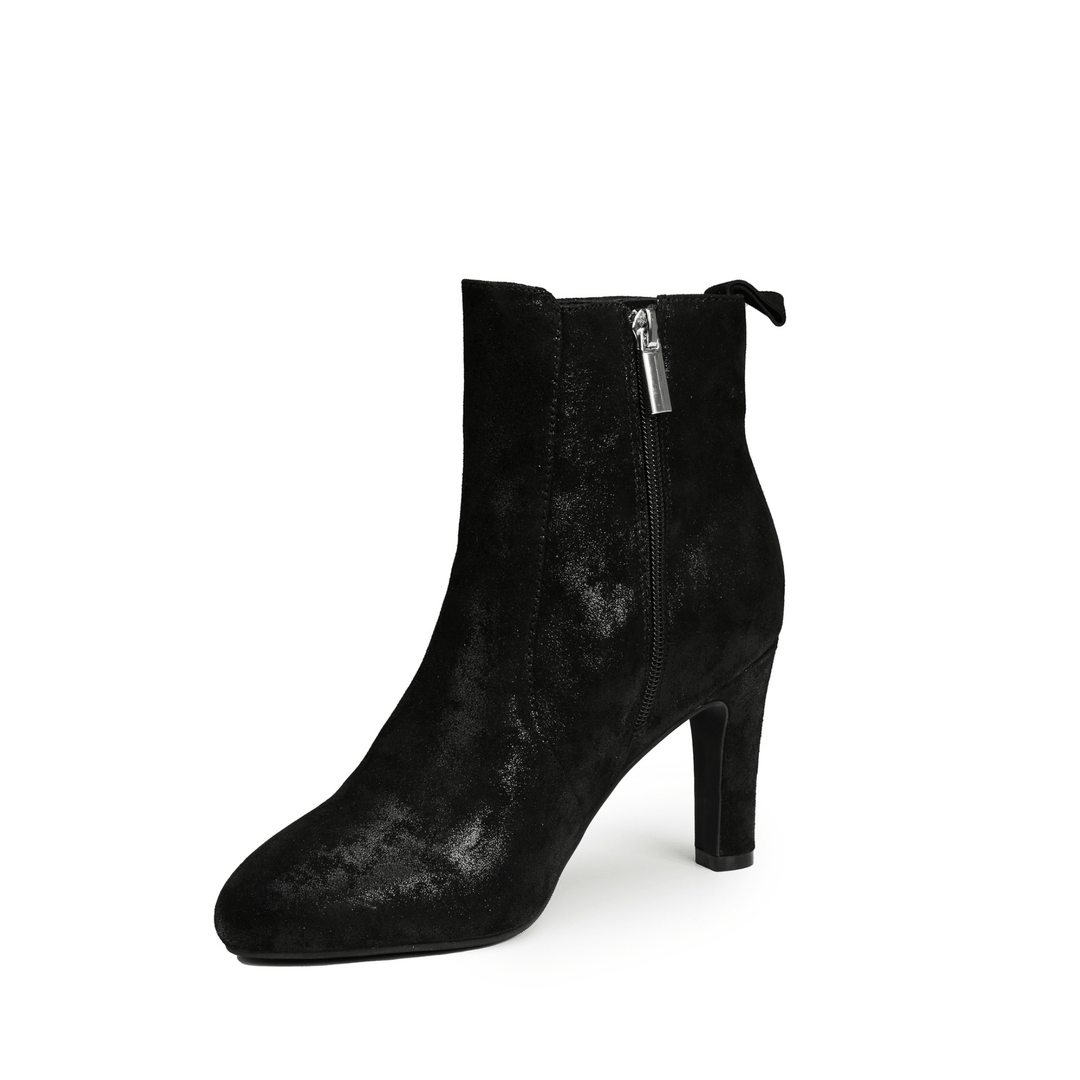 Luna Leather Mid Heel Ankle Boots - Luminous Assembly