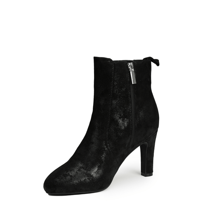 Luna Leather Mid Heel Ankle Boots - Luminous Assembly