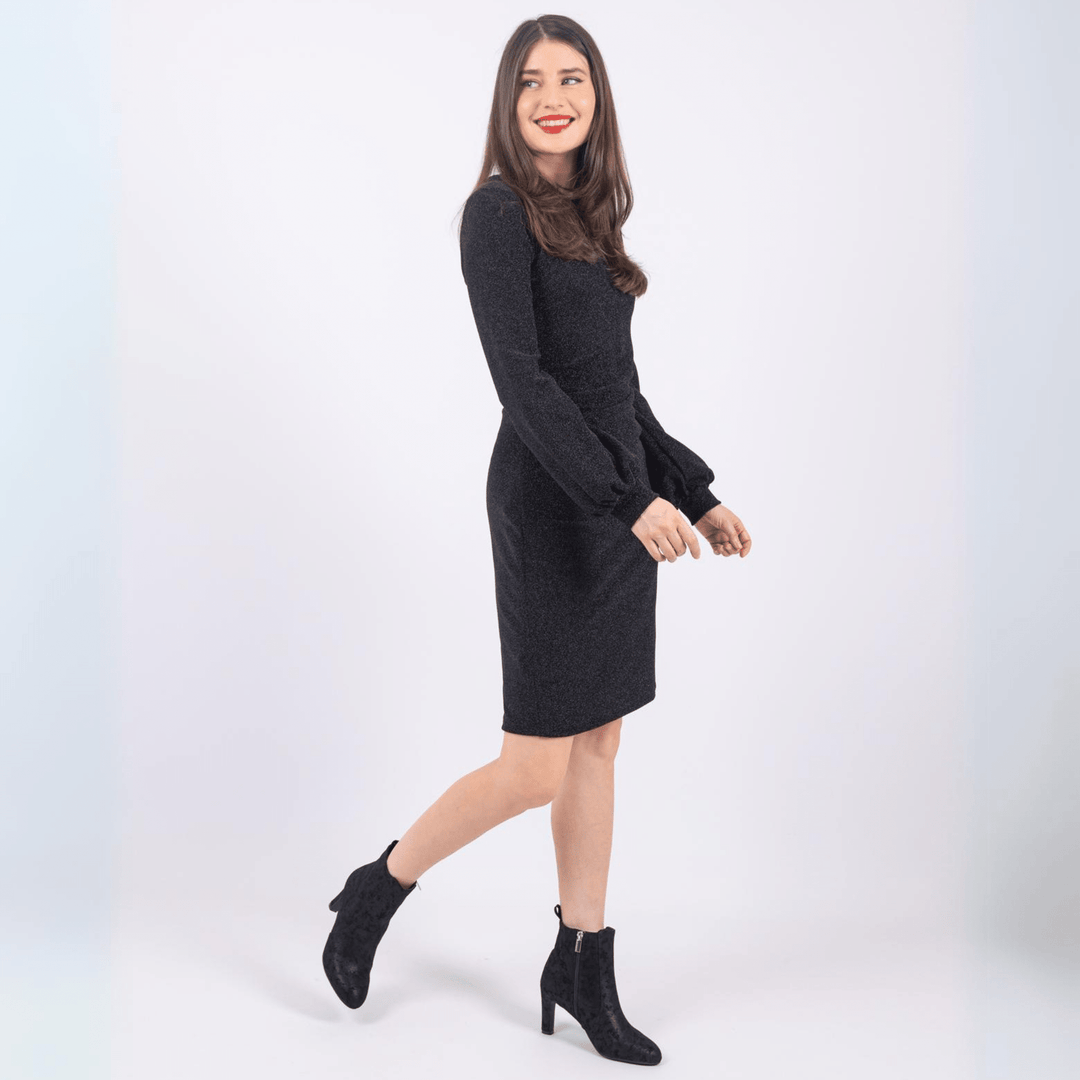 Luna Leather Mid Heel Ankle Boots - Luminous Assembly