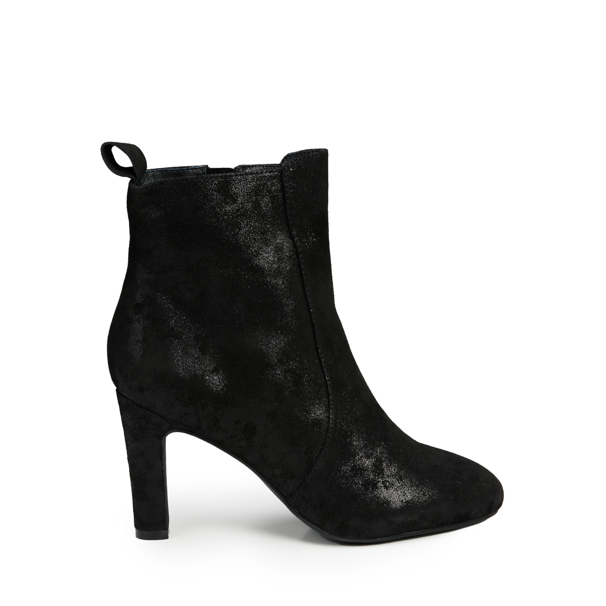 Luna Leather Mid Heel Ankle Boots