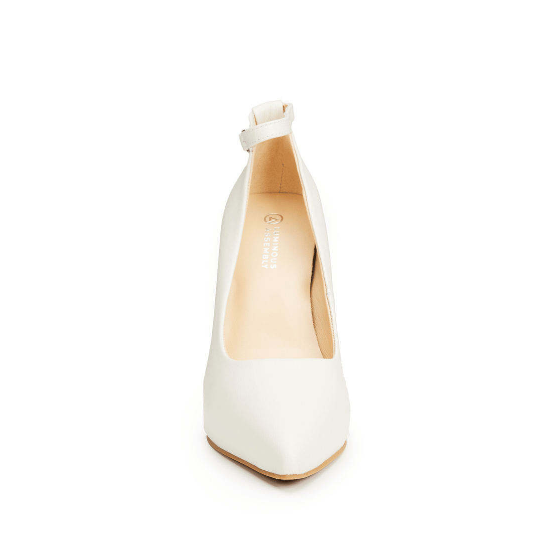 Maya Leather High Heel Pointed Toe Pumps - Luminous Assembly