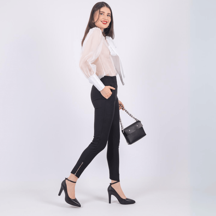 Maya Leather High Heel Pointed Toe Pumps - Luminous Assembly