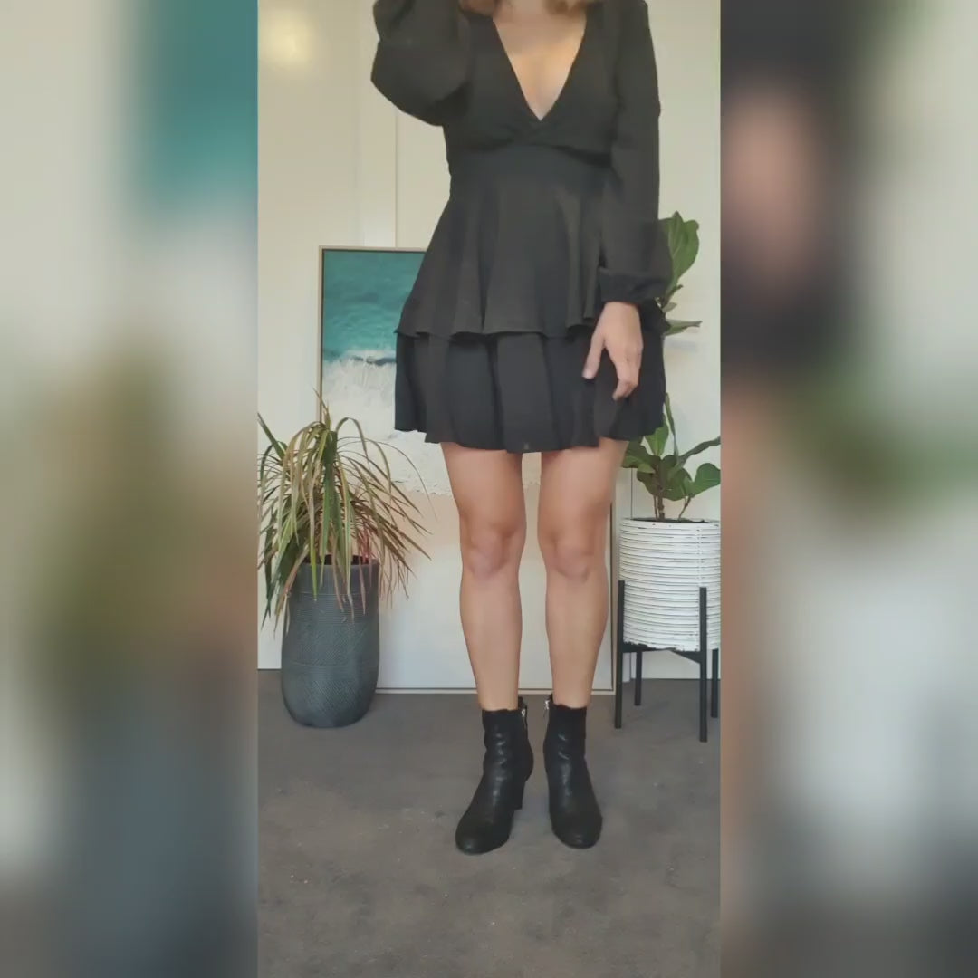 Luna Leather Mid Heel Ankle Boots